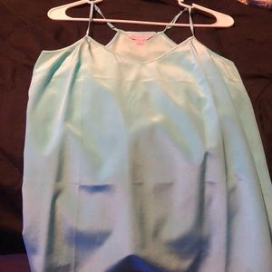 Lilly Pulitzer silk tank top in a light blue